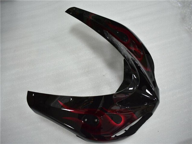 2006-2007 Kawasaki ZX10R Motorcycle Fairing - Glossy Black Red Flame Canada Websites