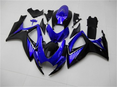 2006-2007 Suzuki GSXR 600/750 Motorcycle Fairings - Blue Glossy Black Canada Websites