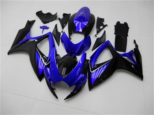 2006-2007 Suzuki GSXR 600/750 Motorcycle Fairings - Blue Glossy Black Canada Websites