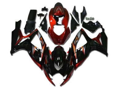 2006-2007 Suzuki GSXR 600/750 Motorcycle Fairings - Orange Silver Glossy Black Stripe Canada Websites