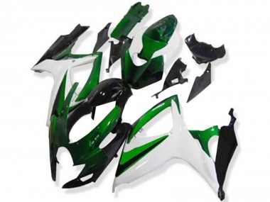 2006-2007 Suzuki GSXR 600/750 Motorcycle Fairings - White Green Glossy Black Canada Websites