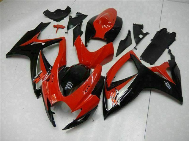 2006-2007 Suzuki GSXR 600/750 Motorcycle Fairings - Red Glossy Black Canada Websites