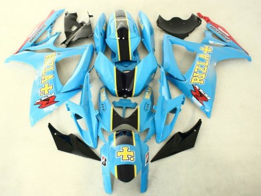 2006-2007 Suzuki GSXR 600/750 Motorcycle Fairings - Light Blue Black Yellow Rizla Canada Websites