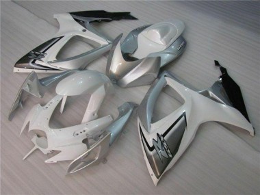 2006-2007 Suzuki GSXR 600/750 Motorcycle Fairings - White Silver Canada Websites