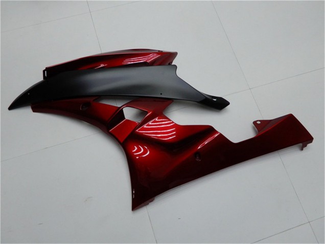 2006-2007 Yamaha YZF R6 Motorcycle Fairing Kits - Red Matte Black Canada Websites