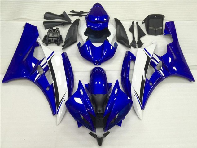 2006-2007 Yamaha YZF R6 Motorcycle Fairings - Blue White Black Canada Websites
