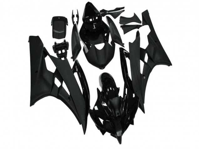2006-2007 Yamaha YZF R6 Motorcycle Fairing - Glossy Black Matte Black Canada Websites