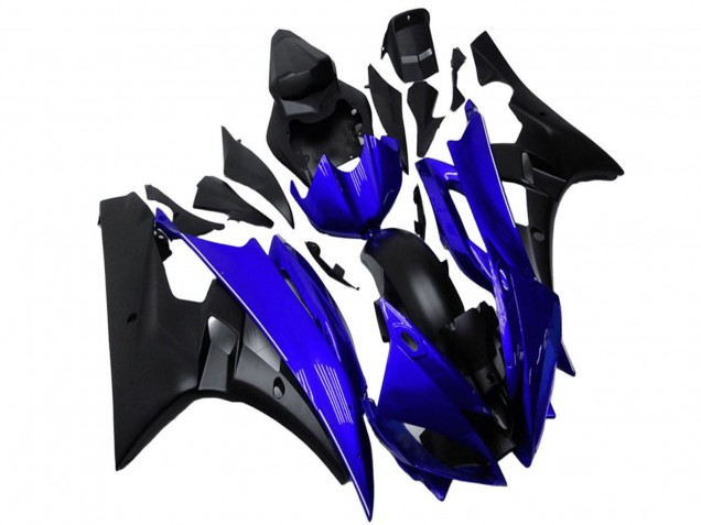 2006-2007 Yamaha YZF R6 Motorcycle Fairing - Blue Matte Black Canada Websites