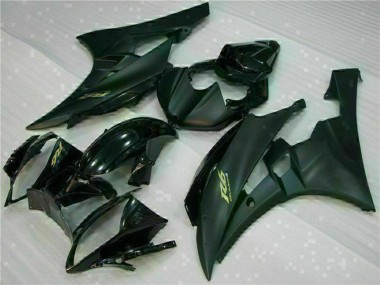 2006-2007 Yamaha YZF R6 Motorcycle Fairings - Glossy Black Matte Black Gold Decals Canada Websites