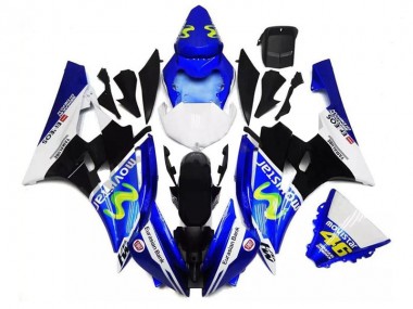 2006-2007 Yamaha YZF R6 Motorcycle Fairings - Blue White Black Green MoviStar ENEOS Yamalube 46 Canada Websites