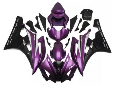 2006-2007 Yamaha YZF R6 Motorcycle Fairings - Purple Matte Black Santander Canada Websites
