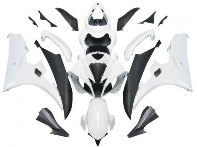 2006-2007 Yamaha YZF R6 Motorcycle Fairings - White Matte Black Canada Websites