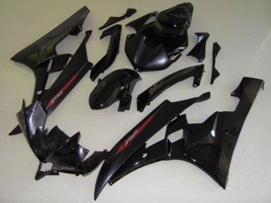 2006-2007 Yamaha YZF R6 Motorcycle Fairings - Glossy Black Matte Black Red OEM Style Canada Websites