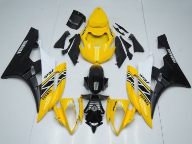 2006-2007 Yamaha YZF R6 Motorcycle Fairings - Yellow White Black OEM Style Canada Websites