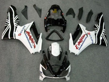 2006-2008 Triumph Daytona 675 Triple Motorcycle Fairing Kits - White Glossy Black Canada Websites