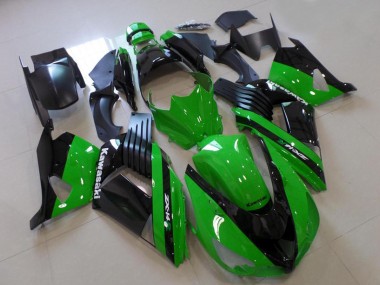 2006-2011 Kawasaki ZX14R ZZR1400 Motorcycle Fairings - Green Glossy Black Canada Websites