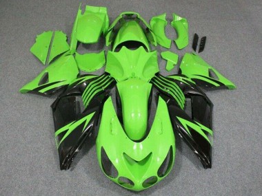 2006-2011 Kawasaki ZX14R ZZR1400 Motorcycle Fairing - Green Glossy Black Canada Websites