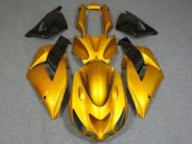 2006-2011 Kawasaki ZX14R ZZR1400 Motorcycle Fairings - Gold Glossy Black Canada Websites