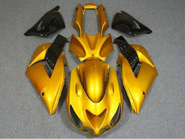 2006-2011 Kawasaki ZX14R ZZR1400 Motorcycle Fairings - Gold Glossy Black Canada Websites