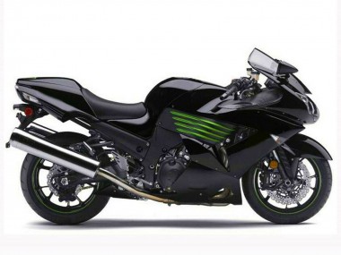 2006-2011 Kawasaki ZX14R ZZR1400 Motorcycle Fairings - Glossy Black Green Canada Websites