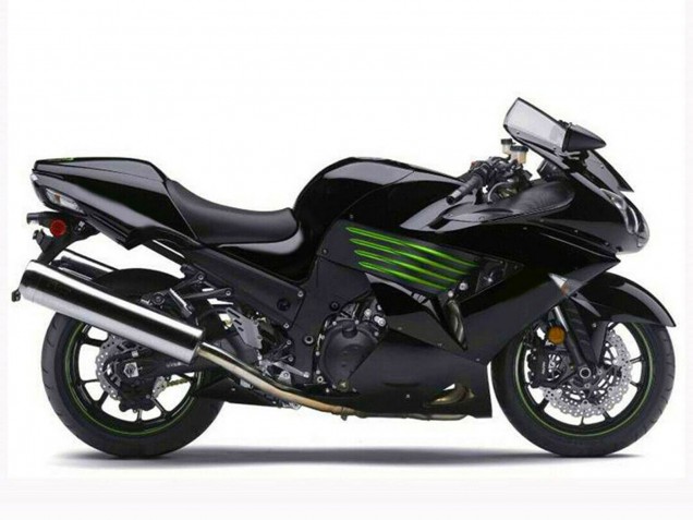 2006-2011 Kawasaki ZX14R ZZR1400 Motorcycle Fairings - Glossy Black Green Canada Websites