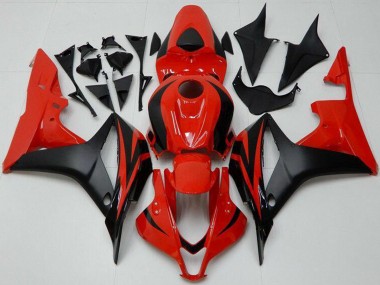 2007-2008 Honda CBR600RR Bike Fairings - Red Matte Black Canada Websites