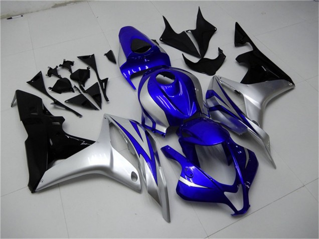 2007-2008 Honda CBR600RR Motorcycle Fairings - Silver Blue Glossy Black OEM Style Canada Websites