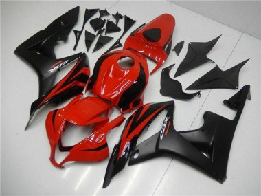 2007-2008 Honda CBR600RR Motorcycle Fairings - Red Matte Black with Decals Canada Websites