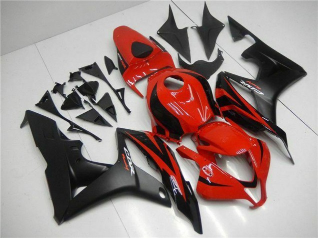 2007-2008 Honda CBR600RR Motorcycle Fairings - Red Matte Black with Decals Canada Websites