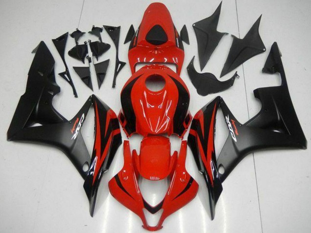 2007-2008 Honda CBR600RR Motorcycle Fairings - Red Matte Black with Decals Canada Websites