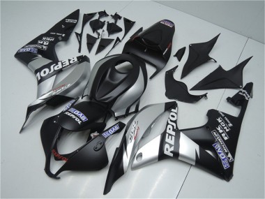 2007-2008 Honda CBR600RR Motorcycle Fairings - Matte Black Silver Grey Repsol Canada Websites