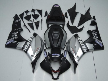 2007-2008 Honda CBR600RR Motorcycle Fairings - Matte Black Silver Grey Repsol Canada Websites