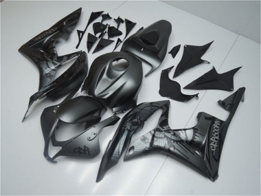 2007-2008 Honda CBR600RR Motorcycle Fairings - Matte Black Graffiti Canada Websites