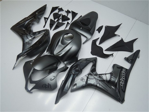 2007-2008 Honda CBR600RR Motorcycle Fairings - Matte Black Graffiti Canada Websites