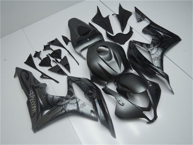 2007-2008 Honda CBR600RR Motorcycle Fairings - Matte Black Graffiti Canada Websites