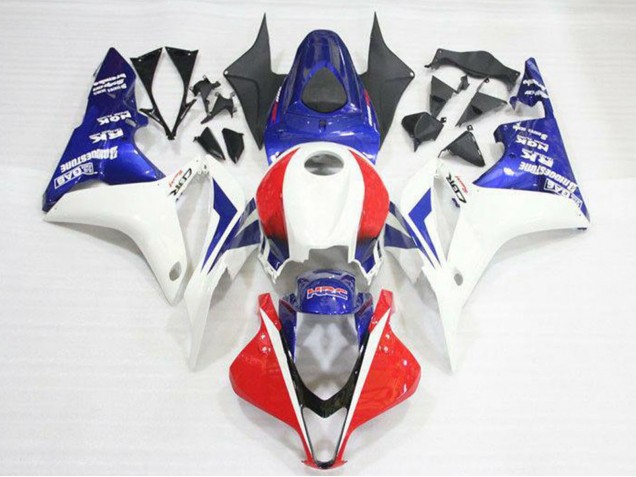 2007-2008 Honda CBR600RR Motorcycle Fairing Kits - White Red Blue HRC Canada Websites