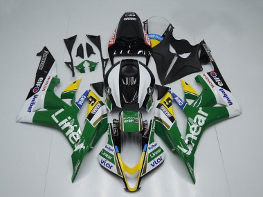 2007-2008 Honda CBR600RR Motorcycle Fairings - Green White Glossy Black Liner Canada Websites
