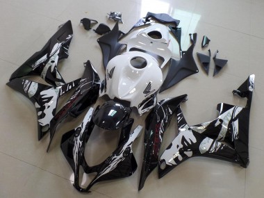 2007-2008 Honda CBR600RR Motorcycle Fairings - White Glossy Black Leyla Canada Websites