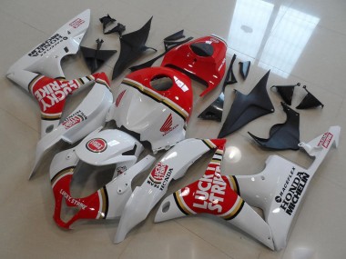 2007-2008 Honda CBR600RR Motorcycle Fairings - White Red Lucky Strike Canada Websites