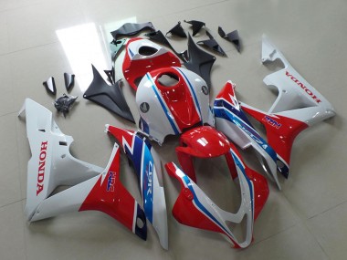 2007-2008 Honda CBR600RR Motorcycle Fairings - White Red Light Blue HRC Canada Websites