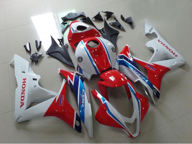 2007-2008 Honda CBR600RR Motorcycle Fairings - White Red Light Blue HRC Canada Websites