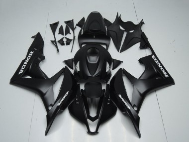 2007-2008 Honda CBR600RR Motorcycle Fairings - Matte Black White Decals Canada Websites