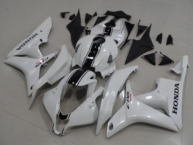 2007-2008 Honda CBR600RR Motorcycle Fairing Kits - White Glossy Black Canada Websites