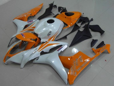 2007-2008 Honda CBR600RR Motorcycle Fairing - White Orange HRC Canada Websites