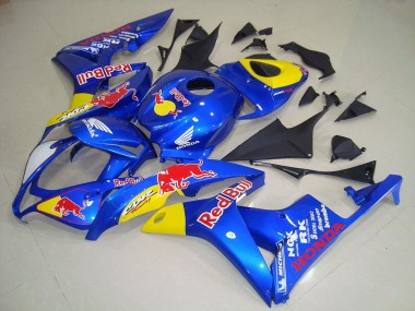 2007-2008 Honda CBR600RR Motorcycle Fairing - Blue Yellow Red Bull Canada Websites
