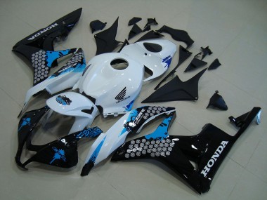 2007-2008 Honda CBR600RR Motorcycle Fairing Kits - White Blue Glossy Black Canada Websites