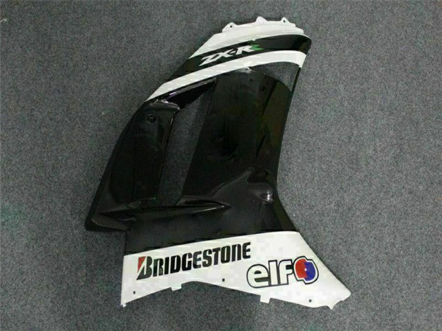2007-2008 Kawasaki ZX6R Motorcycle Fairings - Black White Elf Canada Websites