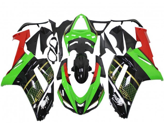 2007-2008 Kawasaki ZX6R Motorcycle Fairing - Green Black Canada Websites