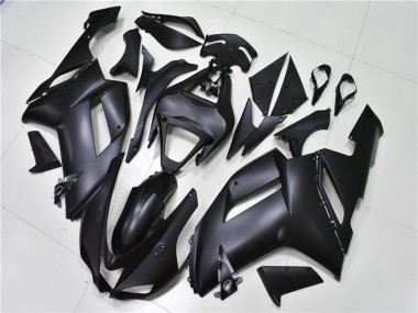 2007-2008 Kawasaki ZX6R Motorcycle Fairings - Matte Black Canada Websites