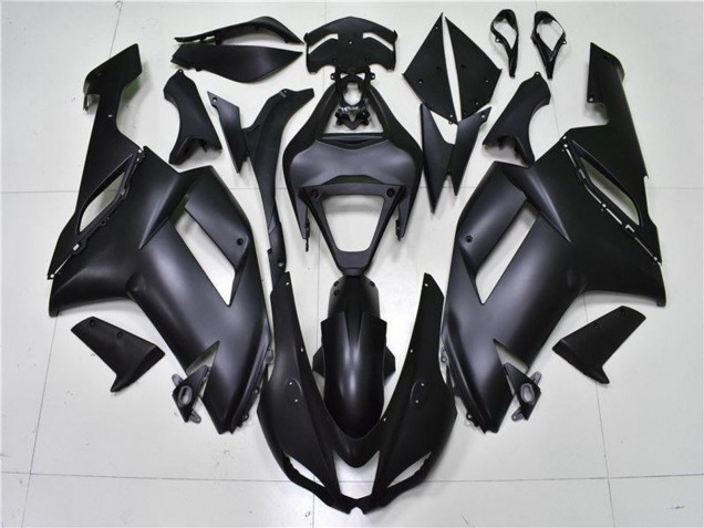2007-2008 Kawasaki ZX6R Motorcycle Fairings - Matte Black Canada Websites